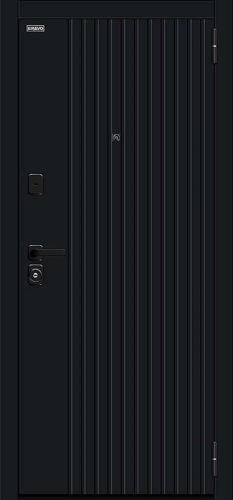 Входная дверь Джентл/SBlack Black Shell/White Silk BR6350 внешняя сторона