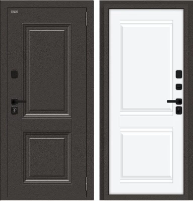 Дверь Браво Thermo Некст МФ/SBlack Старк шоколад/White Silk