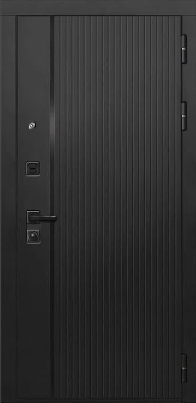 Входная дверь ДвериПРО L-45 ФЛ-659 (12мм, nussbaum+черная патина винорит) DPRO196624 внешняя сторона