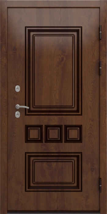 Входная дверь Аура ФЛ-609 (L-52, 10мм, белый матовый) внешняя сторона